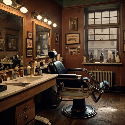 Stock_Photography_A_bustling_barber_shop_its_walls_lined_with_1