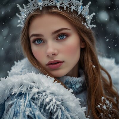 Leonardo_Lightning_XL_A_picture_of_the_Snow_Queen_with_the_fac_1