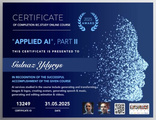GulnazYdyrys683-Прикладной-ИИ-Часть-II-AAI-Part-II-Certificate-IEC-online-courses
